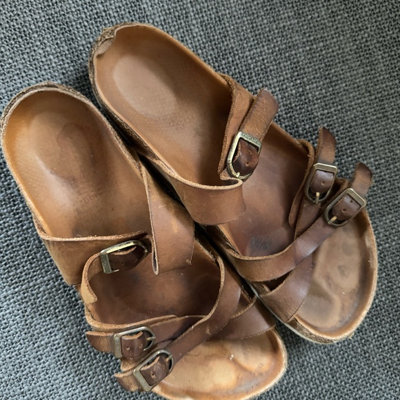 franca hex - cognac oiled leather birkenstock womens 38 - Picture 2 of 7